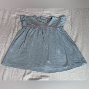 The Beaufort Bonnet Company Light Blue Top with Pink Trim